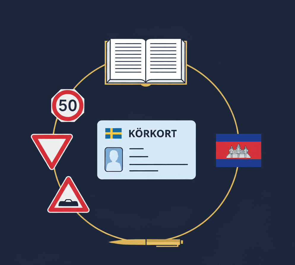 Översättning av Svensk Körkortsteori till Khmer